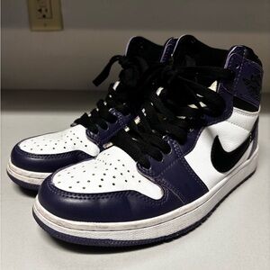 Nike Air Jordan’s Court Purple, white and black